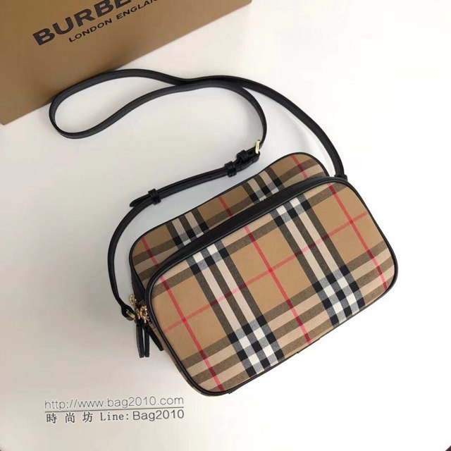 Burberry專櫃新款包包 巴寶莉Vintage復古格紋相機包  db1181